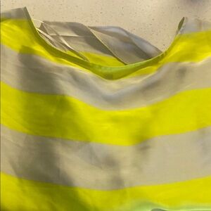 Express Neon Yellow and White Scarf